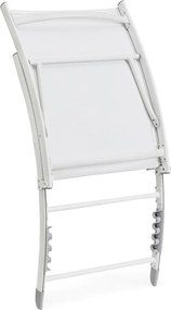 Sdraio da giardino bianca in metallo Taylor – Bizzotto