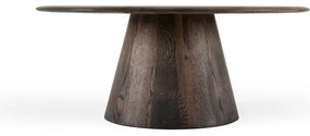 Tavolino da salotto rotondo marrone in rovere massiccio ø 80 cm Mushroom – Gazzda