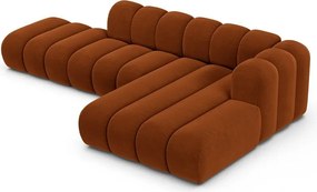 Divano angolare arancione ad angolo destro Lupine - Micadoni Home