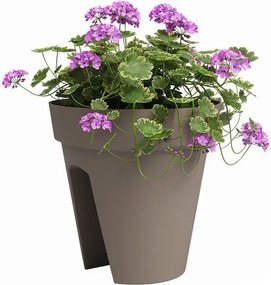 Fioriera pensile per ringhiere in plastica riciclata ø 30 cm Capri - Artevasi