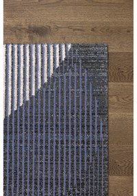 Tappeto in lana blu scuro 100x180 cm Shades - Agnella