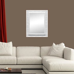 Specchio Venere rettangolare in legno bianco 97 x 137 cm