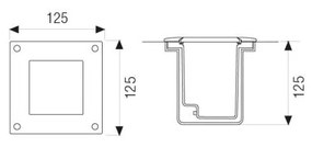 Apparecchio da incasso a parete e a terra per interni ed esterni led 4w 3000K