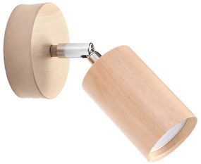 Lampada da Parete GU10 Orientabile in Legno Naturale BERG