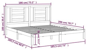 Giroletto in Legno Massello 180x200 cm Super King