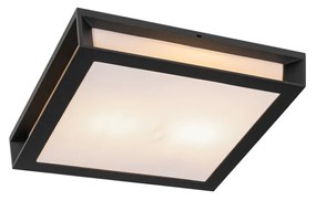 Lampada da parete esterna moderna nera a 2 luci IP44 - Jeffrey