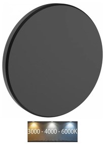 Applique a LED da esterno PIATTA LED/18W/230V 3000/4000/6000K IP44 nero