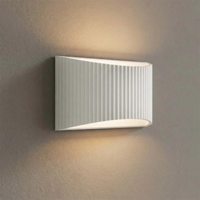 Applique Curva da Parete G9 Rigata in Gesso Pitturabile