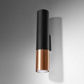 Sollux SL.0944 - Applique LOOPEZ 2xGU10/10W/230V nero/rame