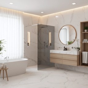 Parete doccia Rea Flexi Grey / Chrome 110