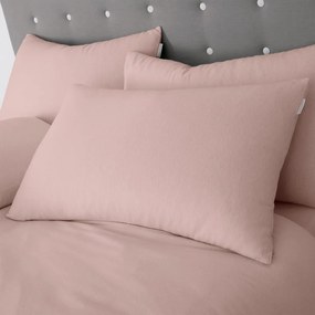 Set copripiumino e federa rosa in flanella per letto matrimoniale e per letto esteso 230x220 cm Brushed – Catherine Lansfield