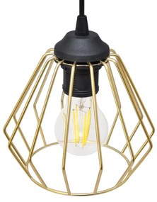 Lampadario a sospensione con filo AGAT 3xE27/15W/230V oro/nero