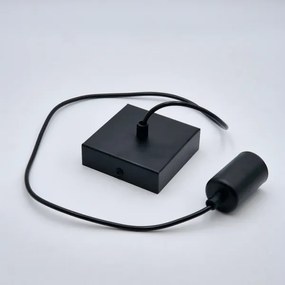 Lampadario a sospensione con filo ASTRID 1xE27/60W/230V opaco nero