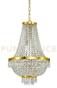 Caesar lampadario sospeso cristallo molato finitura oro 9 luci atta...