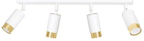 Lampada da Soffitto in Acciaio HIRO 4 Nero Cromo/Oro 4xGU10