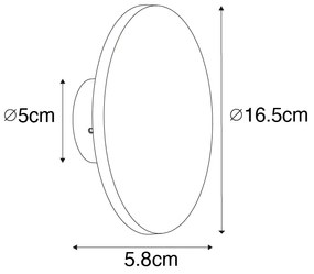Lampada da parete moderna per esterni marrone ruggine con LED IP54 - Skyf