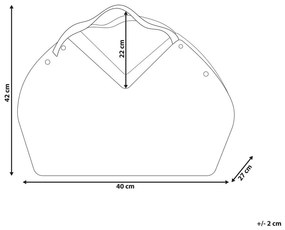 Cesta legno naturale 42 cm QARA Beliani