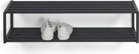Scarpiera nera in metallo da parete 78x20,5x30,5 cm School – Spinder Design