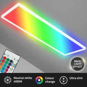 Briloner 7404-016 - Pannello LED RGBW dimmerabile a montaggio superficiale LED/22W/230V 4000K + telecomando