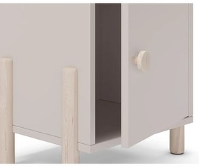 Comodino per bambini color crema in legno di pino Enola - Marckeric