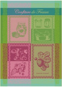 Set di 4 strofinacci jacquard Confiture De Fraises Printemps