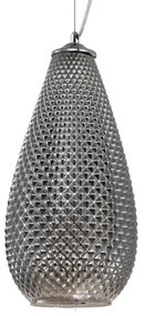 Lampadario a sospensione con filo PETRA 1xE27/60W/230V grigio