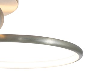 Lampada da soffitto in acciaio con LED dimmerabile in 3 fasi a 2 luci - Joaniqa