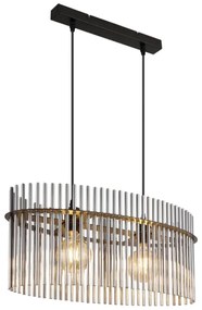 Globo 15698H3 - Lampadario a sospensione con filo GORLEY 2xE27/60W/230V nero