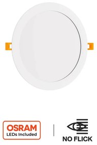 Pannello LED Rotondo 24W, 2.400lm, no Flickering, Foro Ø222-230mm Colore  Bianco Naturale 4.000K