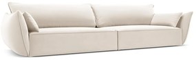 Divano beige con rivestimento in velluto 248 cm Vanda – Mazzini Sofas