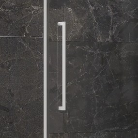 Porta doccia 90cm battente e fisso colore bianco | KT4000B - KAMALU