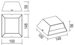 Globo 34175 - Applique a LED da esterno HONNA LED/7W/230V IP54 antracite