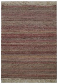 Tappeto Kilim lana natura rosso, L 230 x L 160 cm