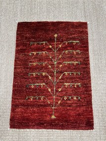 Gabbeh Tappeto persiano 40 x 60 Rosso (Iran) Annodato A Mano