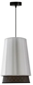 Duolla - Lampadario a sospensione con filo BELL SHINY 1xE27/15W/230V diametro 25 cm argento/nero