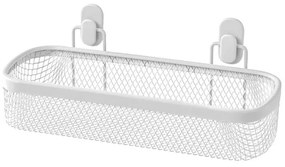 Mensola bagno rettangolare bianco in acciaio con 1 ripiano – Taki