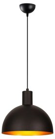 Lampadario nero/dorato con paralume in metallo ø 30 cm Bakh – Opviq lights