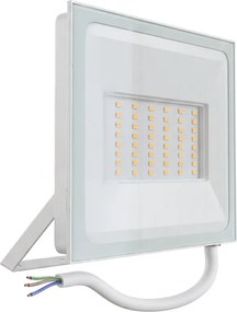 Faro LED 50W IP65 in Alluminio Bianco con OSRAM chip LED Colore Bianco Freddo 6.500K