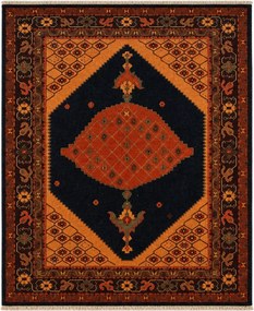 Tappeto Oriental Classico 135x190 cm in Lana 100% Design Persiano Tradizionale