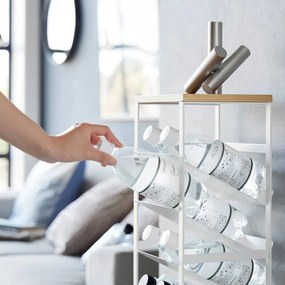 Portabottiglie bianco in metallo numero di bottiglie 16 20x88,5x19 cm Tower – YAMAZAKI