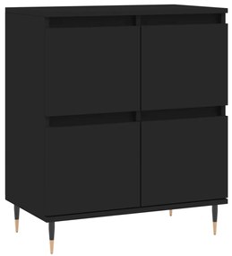 Credenza nero 60x35x70 cm in legno multistrato