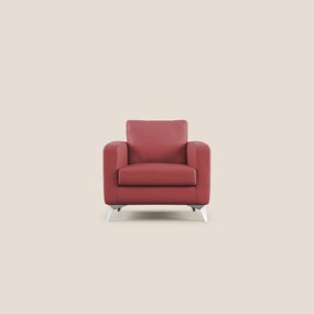 Orione Poltroncina in ecopelle moderna e impermeabile T04 rosso