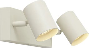 Faretto da soffitto moderno beige 2 luci regolabile - Jeana