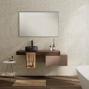 Lavabo da appoggio STEP/STAR tondo in ceramica nero