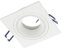 Faretto Ad Incasso Moderno Carosso In Alluminio Bianco 1 Luce Gu10 35W Ip20