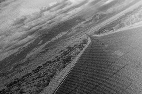 Quadro su tela – Sentiero nel deserto in bianco e nero