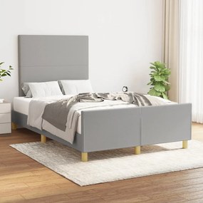 Giroletto Senza Materasso Grigio Chiaro 120x200 Cm Tessuto /