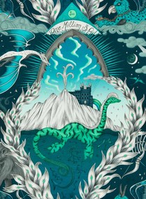 Clarke & Clarke Carta da parati Highlandia - Marine