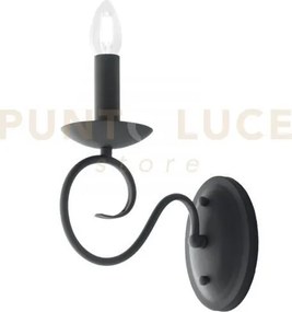 Applique a parete beatrice in metallo antracite 1 luce attacco e14 ...