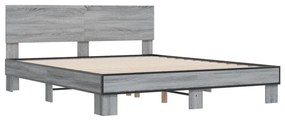 Giroletto grigio sonoma 150x200 cm in legno multistrato metallo